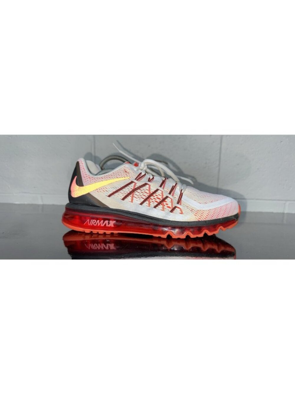 Nike Air Max 2015 Bright Crimson Mens Athletic Running Shoes Size 8.5 698902-106